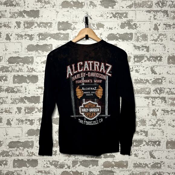 Harley Davidson Alcatraz Long Sleeve Shirt Size Small - Picture 5 of 6